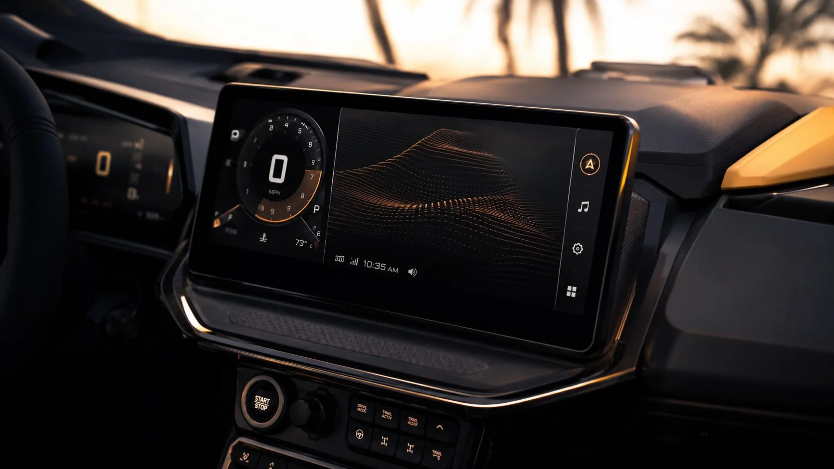 Interface tactile numérique du Can-Am Maverick R X rc 2026